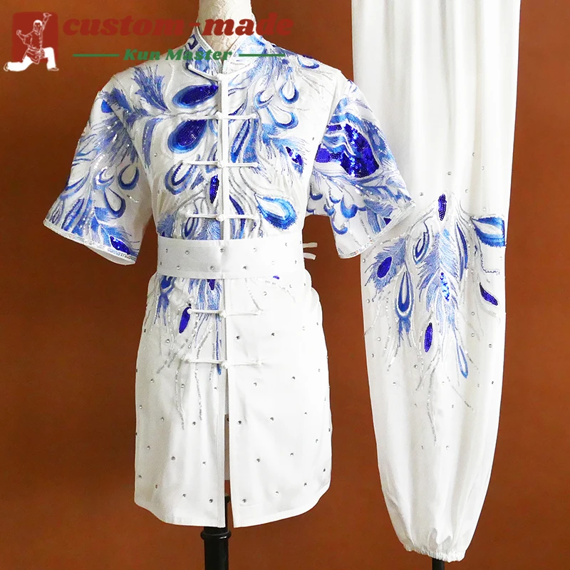 

Custom Martial Arts Uniform Kung Fu Suit with Dragon Embroidery Southern Fist Long Fist Reinforced for KungFu Forms Competition