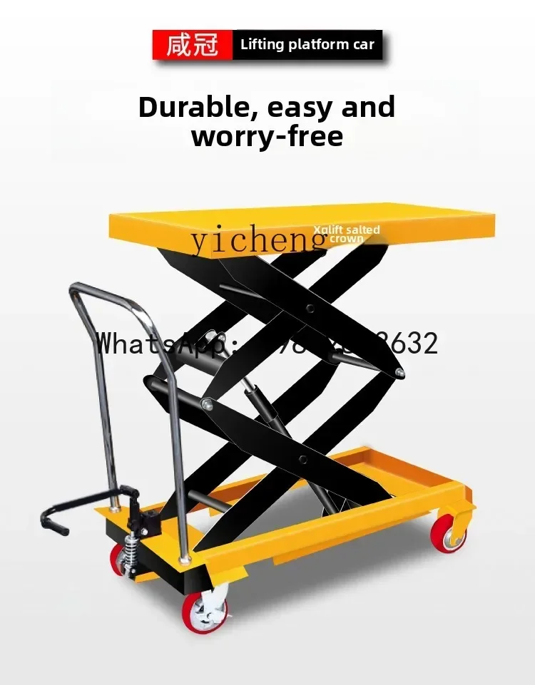 A1 manual hydraulic lifting platform trolley mold platform mobile elevator