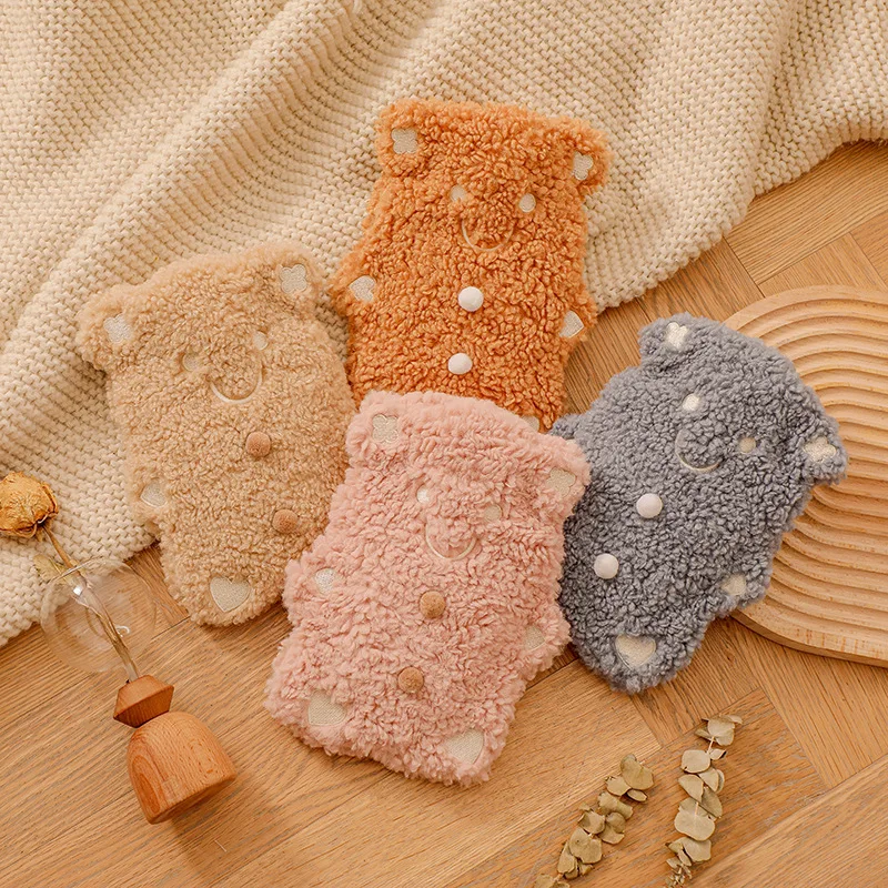 

The New Hot-selling Cute Cartoon Cookie Bear Hot Water Bottle Winter Plush Warm Water Bag Warm Belly Warm Feet Warm Bed