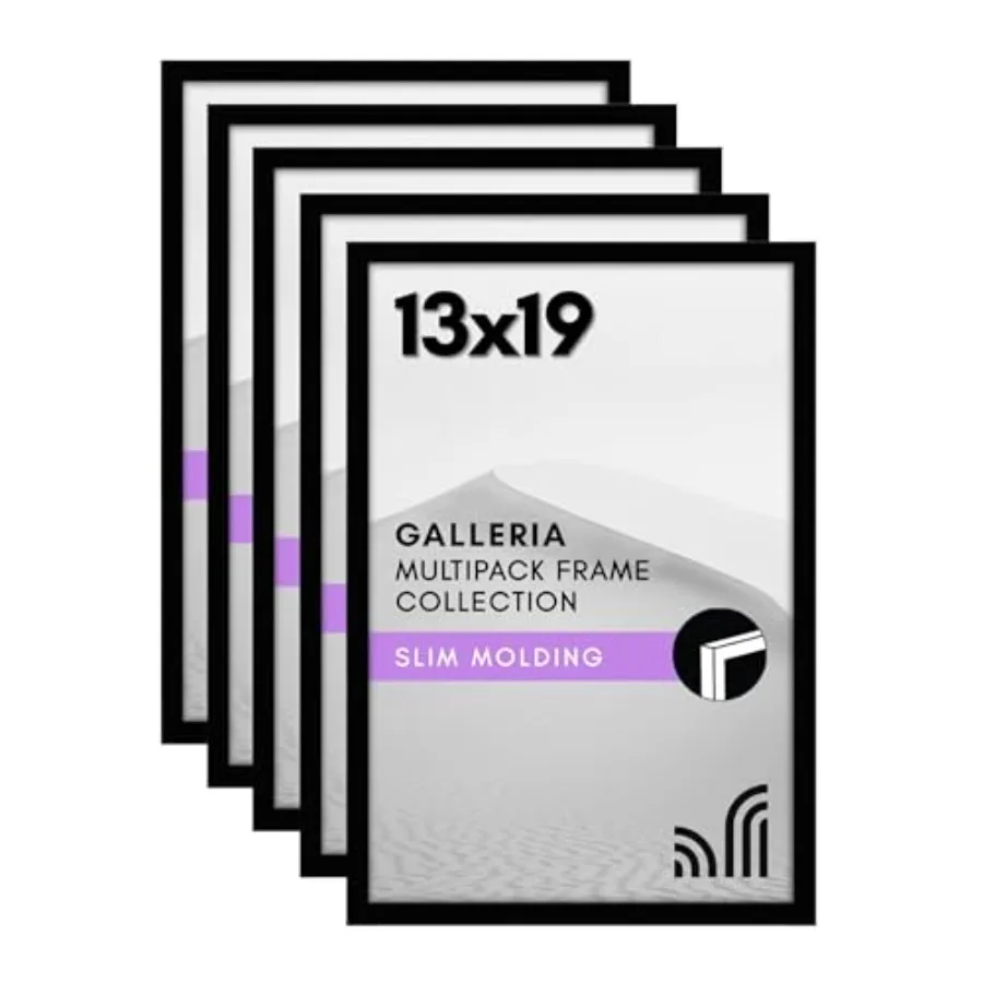

Фоторамка 13x19 с полированным оргстеклом - набор из 5 штук - коллекция Galleria - рамки для картин для настенного размещения