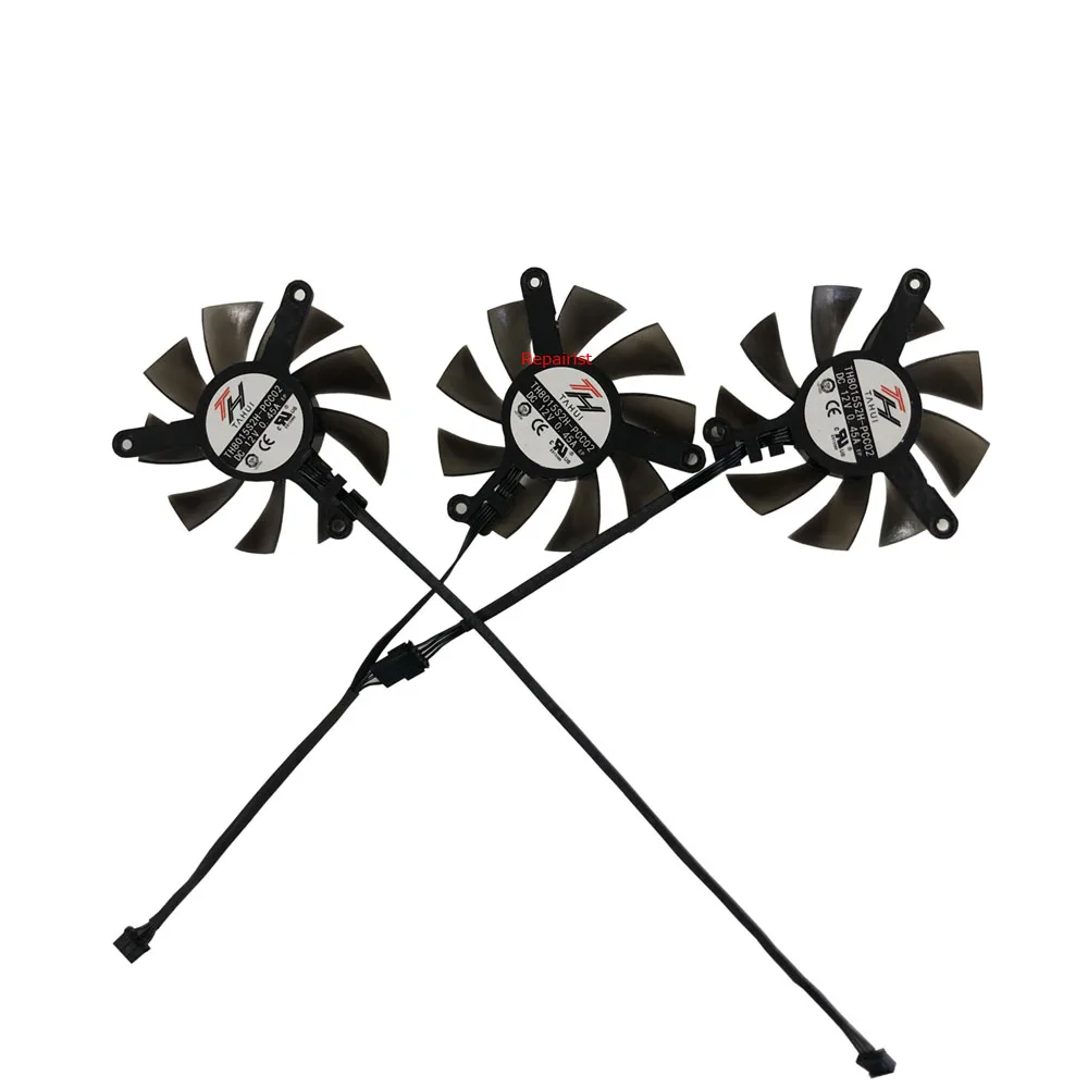 вентилятор графических карт для,82MM DIY TH8015S2H-PCC02/FD8015U12D,Применяется к Palit RTX 3070 GamingPro OC,Применяется к Palit RTX 3080 GamingPro, Palit RTX 3080Ti GamingPro,Emtek RTX 3070 Ti Black Edition D6X 8G