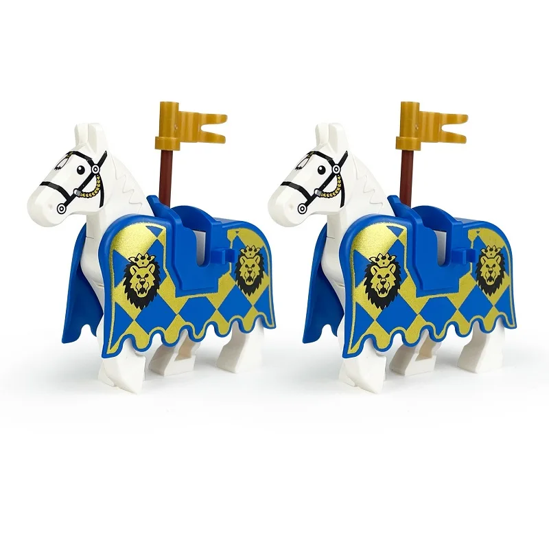 Mini figurines de chevaliers médiévaux pour garçons, pack d'armes militaires, ensemble de figurines, briques de construction MOC, jouets de nuits