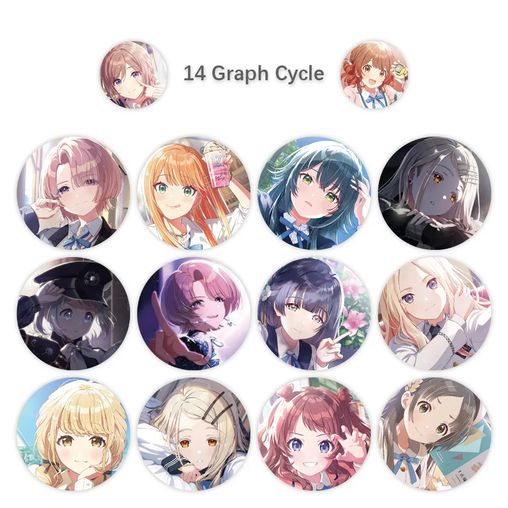500 stks 14 soorten Loops voor School Idol Master Roll Stickers Mobiele Telefoon Case Water Cup Notebook Stickers Groothandel