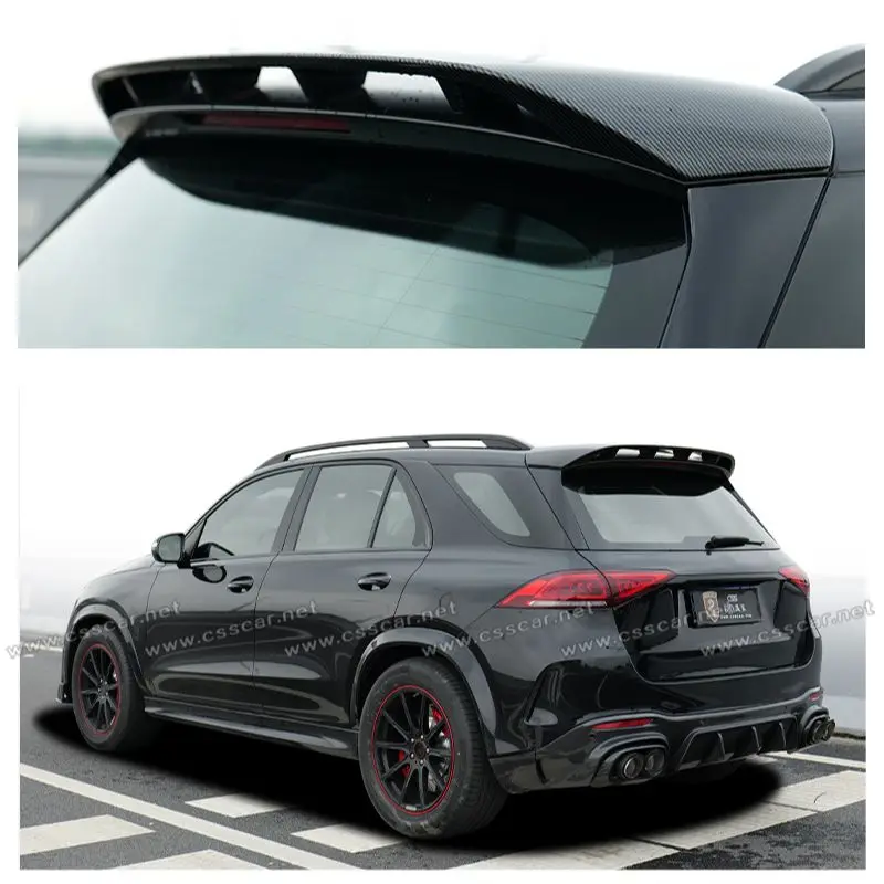 

For Mercedes-Benz Back Trunk Spoiler 2021-2022 GLE SUV Glossy Black Carbon Fiber BS Style Car Tail Wing Boot Lid Decoration