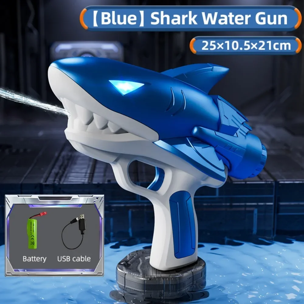 Electric Water Gun Automatic Shark Shape For Outdoor Water Fights_voghion.com