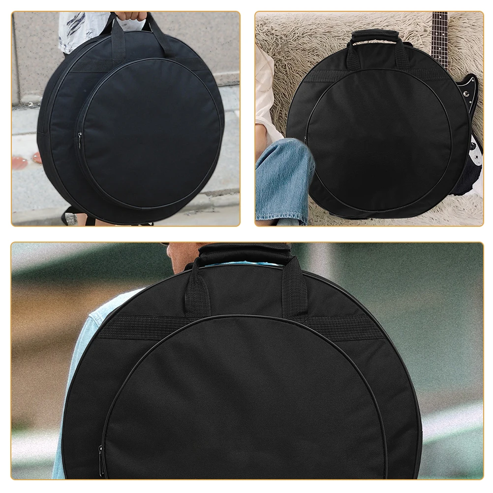 

Thick Sponge Insert Cymbal Backpack Portable Organizer Storage Bag With Pockets For Accessories Travel Outdoor Use
