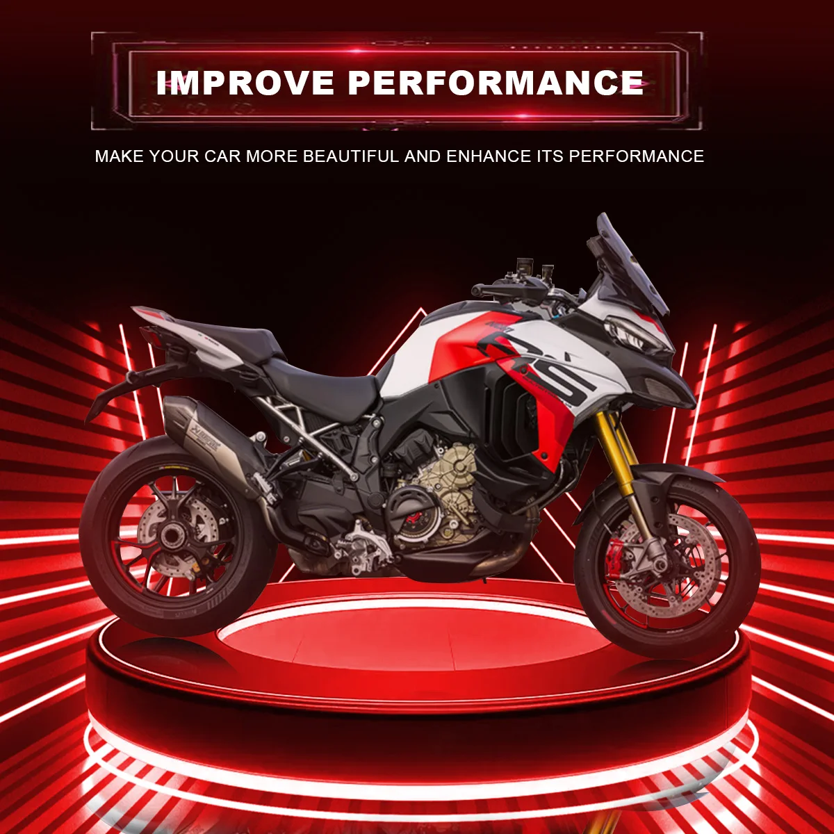ملحق تعديل الدراجة النارية من ألياف الكربون النقية 3K بنسبة 100%، مناسب لـ DUCAT Multistrada V2 2022+