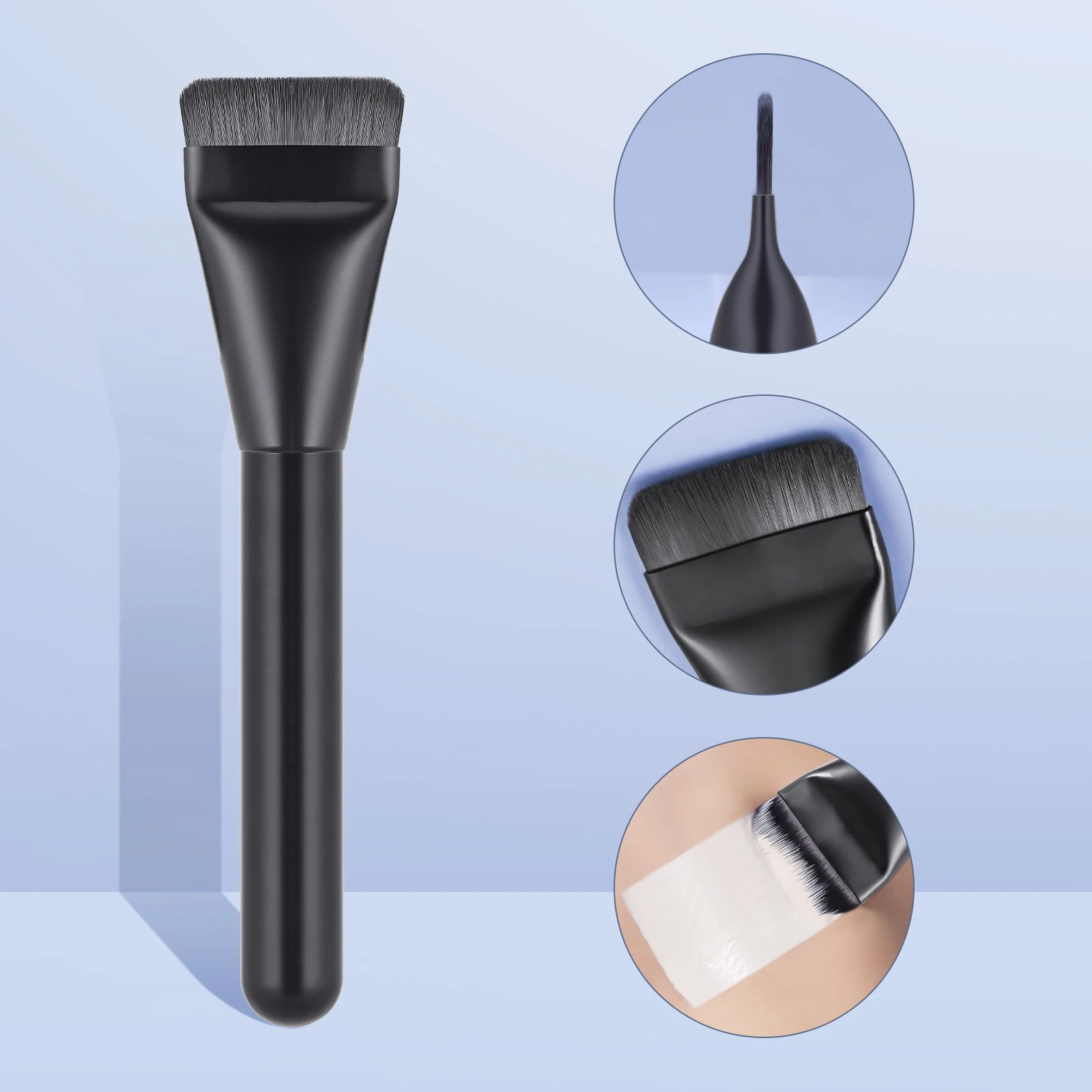 Nova fundação maquiagem escova reta cabeça plana ultra-fino sem costura base líquida maquiagem cabeça plana máscara facial maquiagem b