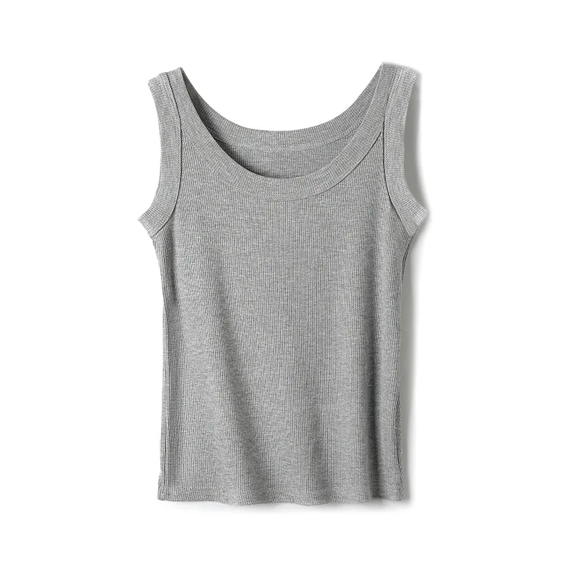 T shirt women 2026 fashion Halter vest sleeveless base summer threaded vest slim cover-up top tshirt women's clothing