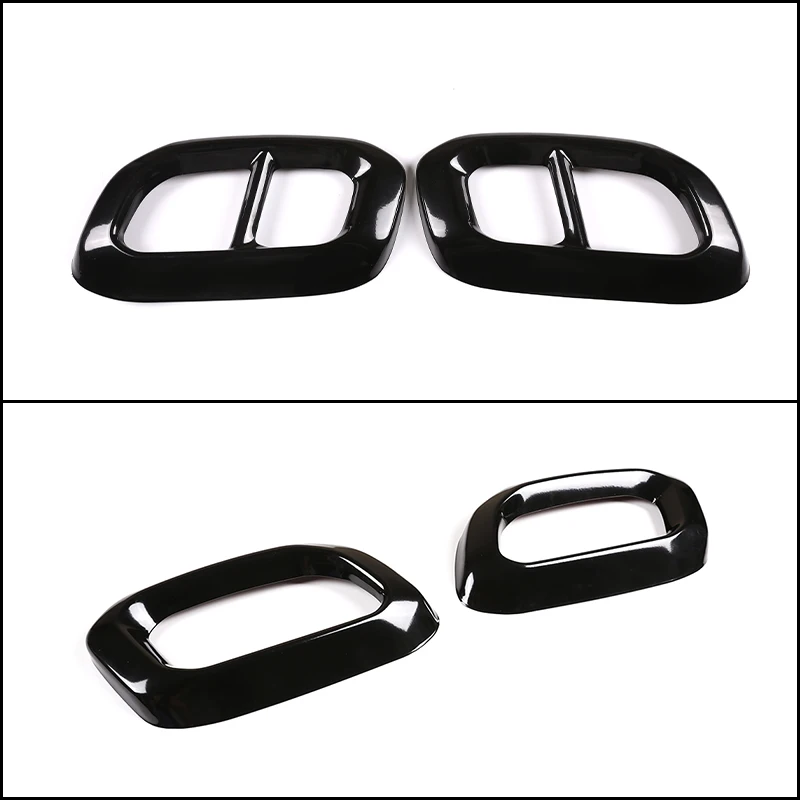 

Stainless Steel Quad Exhaust Trim Cover for Mercedes GLC GLE GLS X253 V167 X167 2020-2021-2022 Black Rear Bumper Decoration 2Pcs