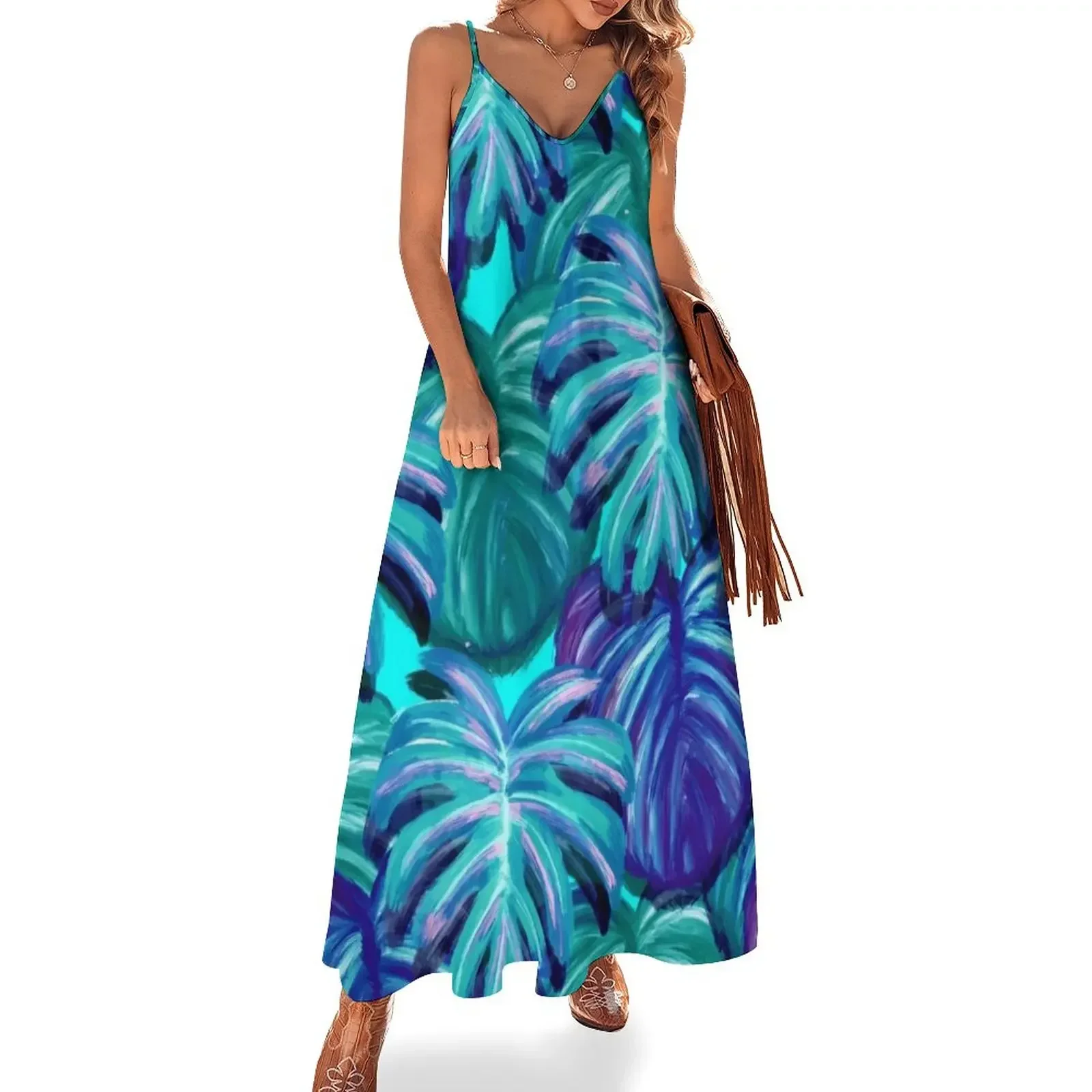 

Palm Springs Neon Party Pattern Sleeveless Dress purple dress womens clothing woman dress women's summer clothing 2024