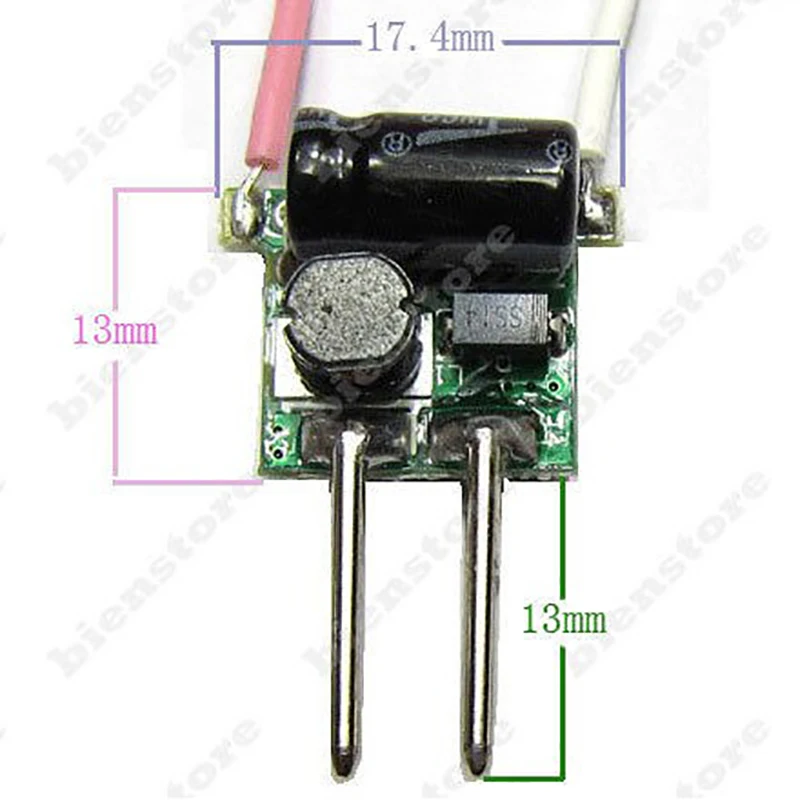 Input 12V - 14V 2pins MR16 LED Driver Power Supply For 1W - 7W LED Diode Bead Light