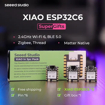 ミニ開発ボード,wifi6,ble5.3,zigbeeスレッド,aws iot,Microsoft insta raker,wifi6,XIAO-ESP32C6 ghz,802.15.4,2.4