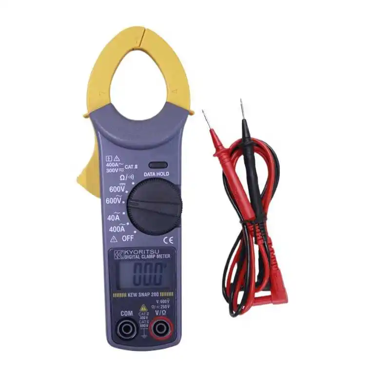 Probador de pinza amperimétrica de CA con pantalla Digital portátil Kyoritsu MODEL200 KT200 40A/400A