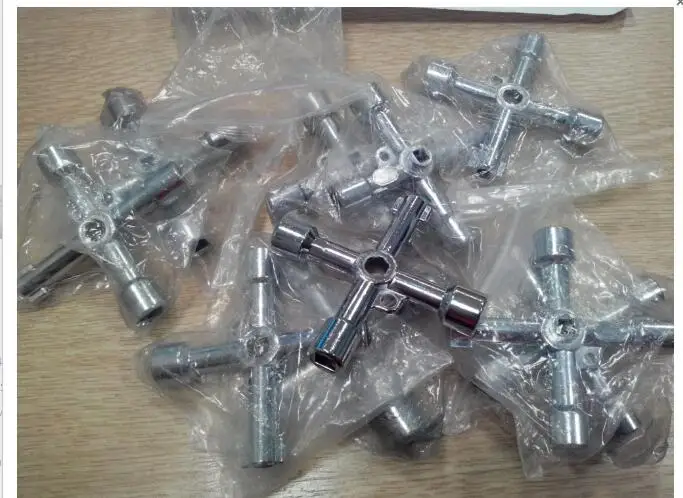 multi - function electric control cabinet triangle key wrench elevator door door valve valve square hole key