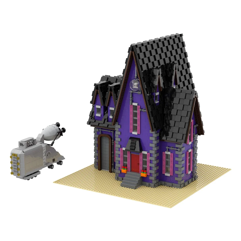 MOC Gaps Haus Modell Bausteine Despicabled Film Gru Luxus Haus Wohnung High Tech Geheimnis Labor Ziegel Spielzeug Geschenk