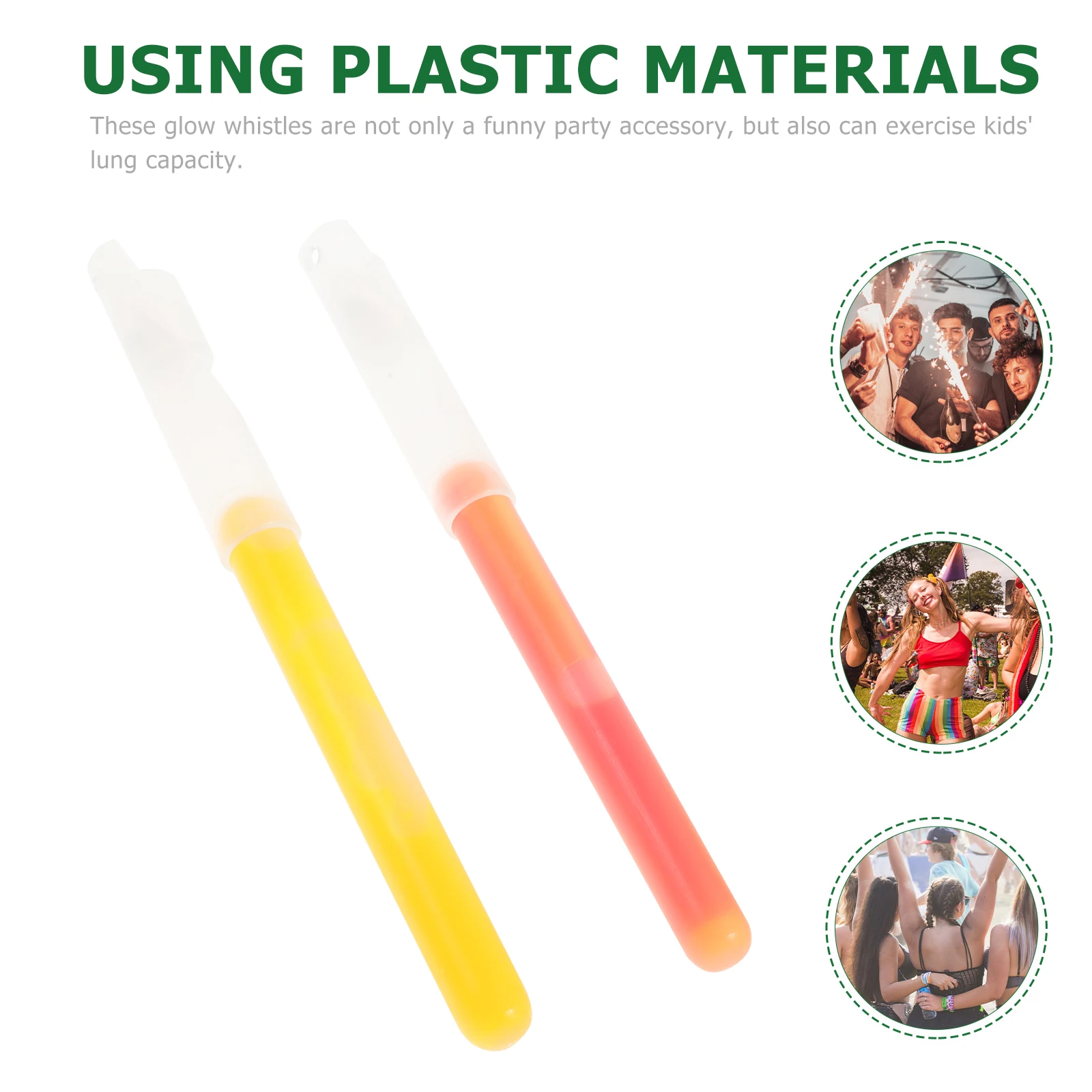 

2 pcs Glow Dark Party Favors Props Fluorescent Kids Light up Safe Hook Lanyard Design Birthday Supplies