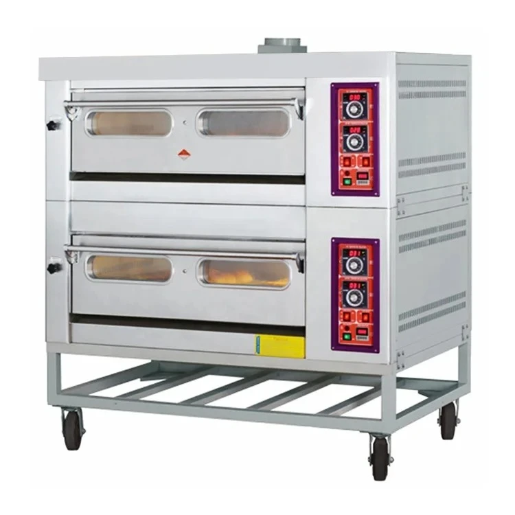 

Hotel Restaurant Industrial Commercial Bread Baking Equipment Double Layer Standard Gas Deck Oven
