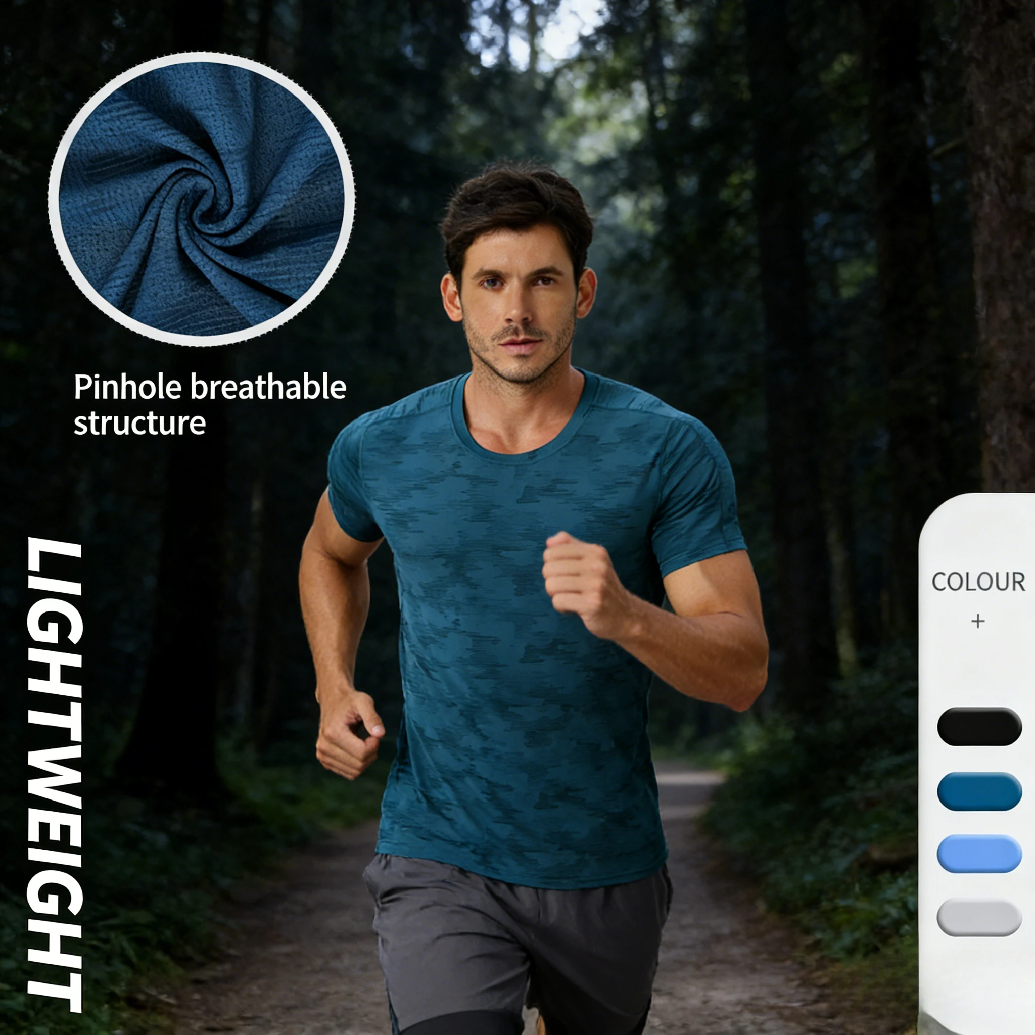 

Мужская свободная спортивная футболка с коротким рукавом, дышащая, для бега, фитнеса, тренировок на открытом воздухе, быстросохнущая