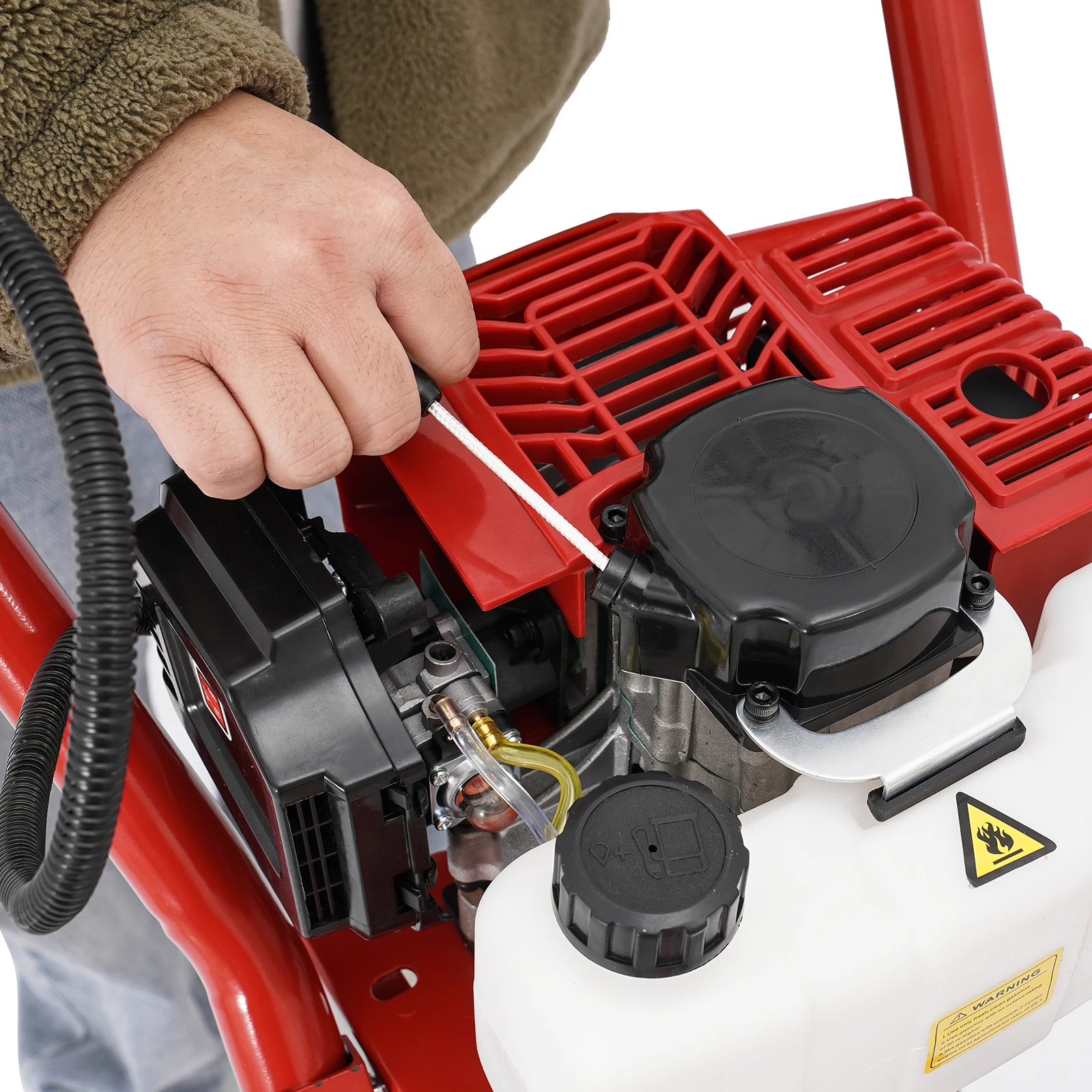 52CC 1.46KW Earth Drill with Wheel Auger Bit Portable for Fence Post Planting Excavation Projects