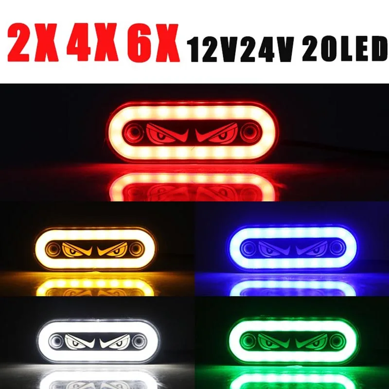 

LED Side Marker Light for Truck Motorcycle 12V 24V with ABS Housing and Bright Devil Eye Design to Improve Nighttime Visibility