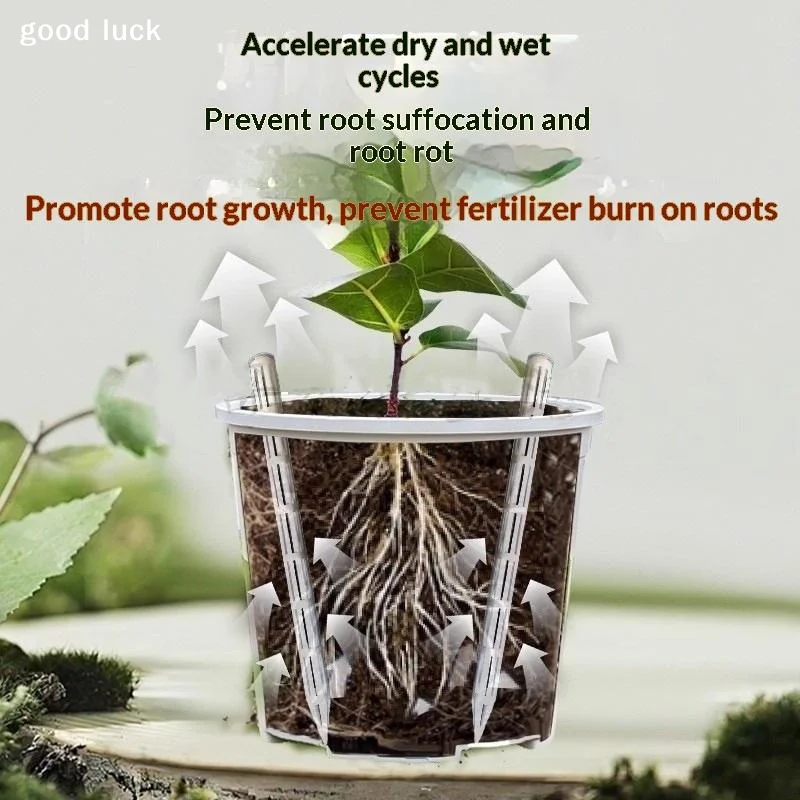 Answer20Pcs Plant Aeration Tubes For Pots Root Rot Prevention Prevent Overwatering For Healthy Roots, Gardening Tools