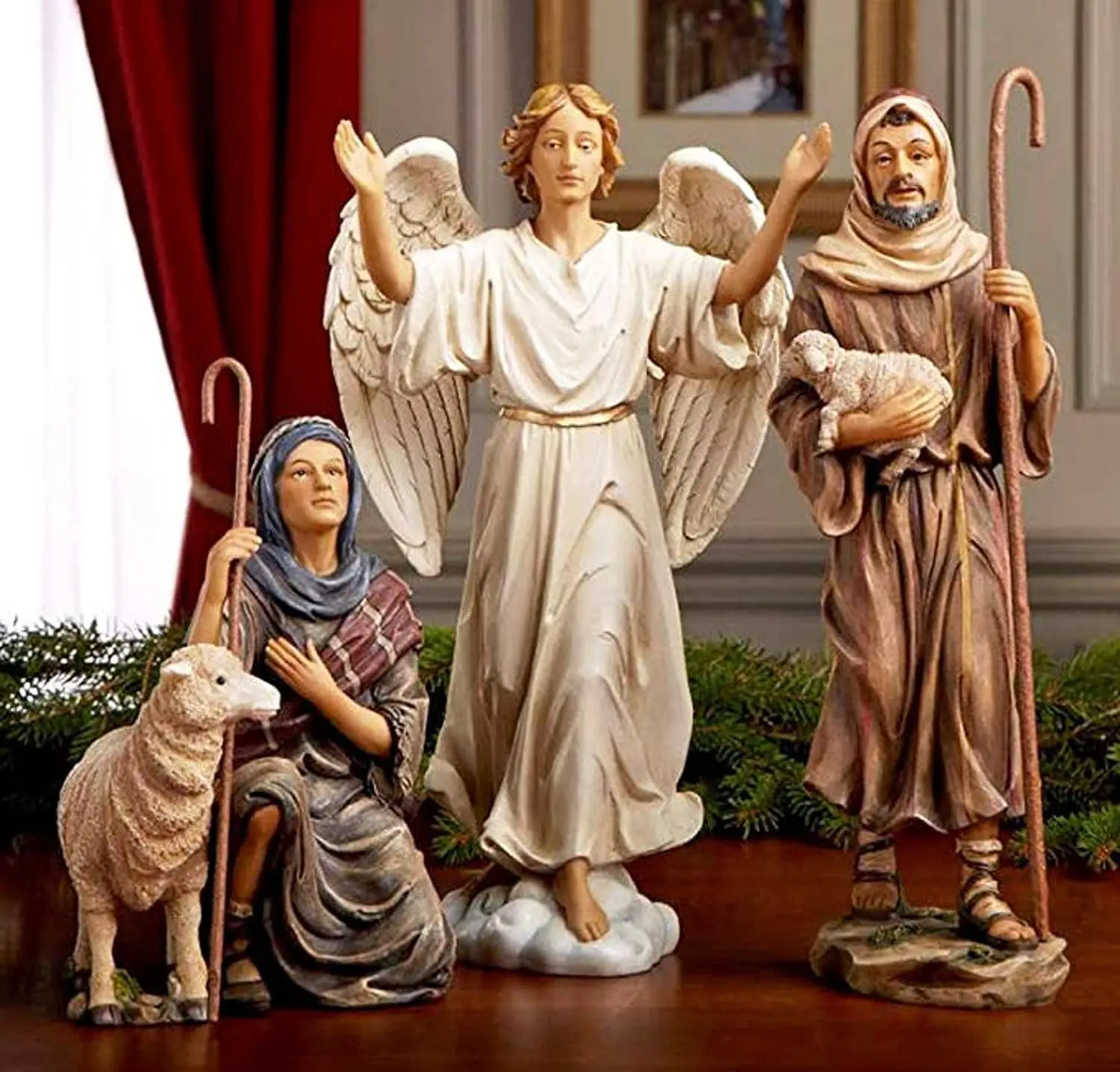 Three Kings Gifts Real Life Christmas Nativity Set Holy Family Nativity Figures Statue Nativity Scene Ornaments Home Decoration