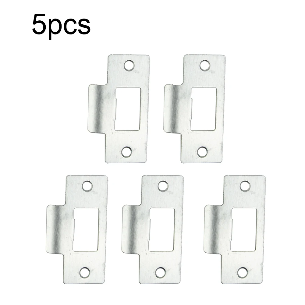 5/10Pcs Stainless Steel Standard Tubular Latch Replacement Plate Adjustable Door Strike For Swinging Doors