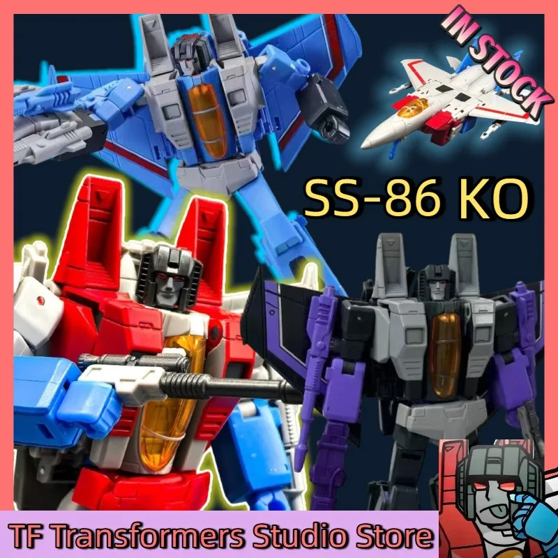 【IN STOCK】 Transformed Toys JCS‑01  SS86 Starscream Skywarp Thundercracker Animated Version Jet‑Fighter Robot Collectible  KO
