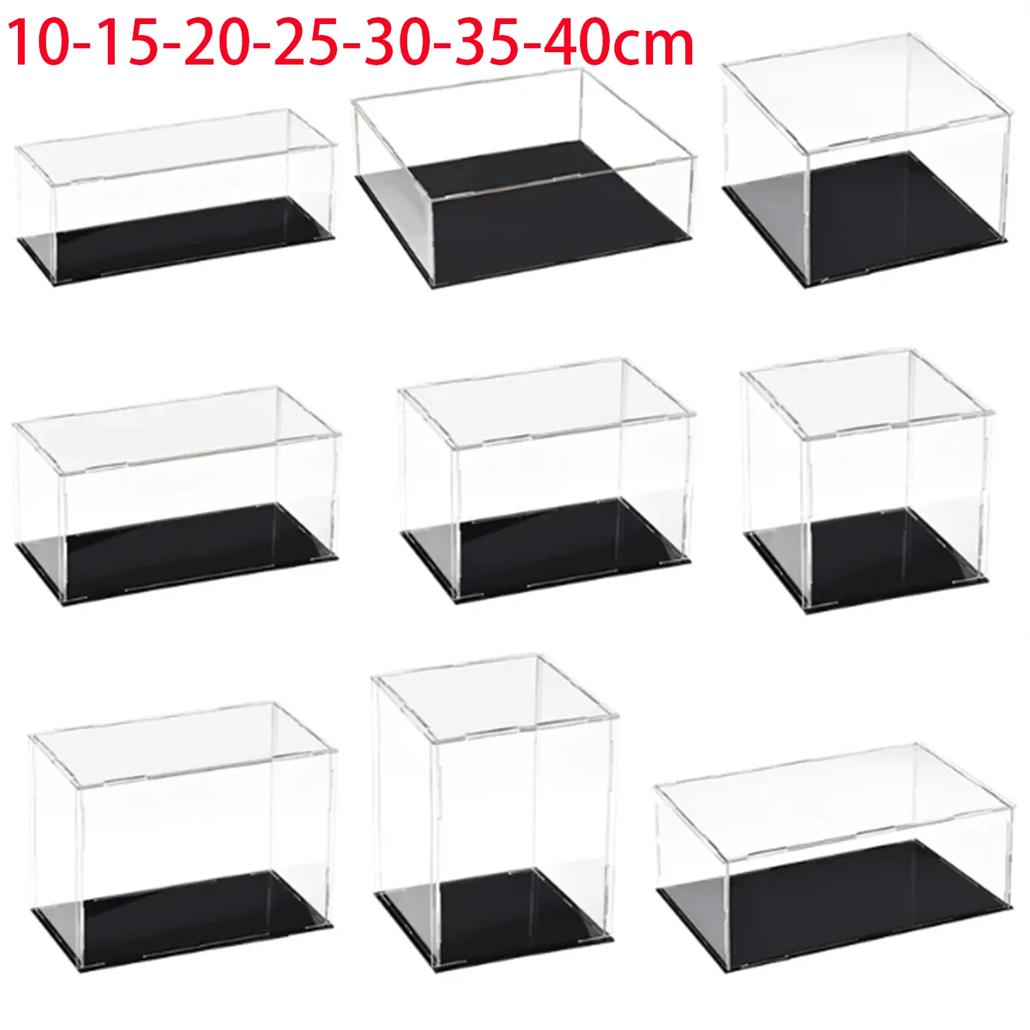 

Acrylic Collectibles Display Box Clear Assemble Display Case for Figures Dustproof Storage Organizer for Car,Toy,Doll Showcase