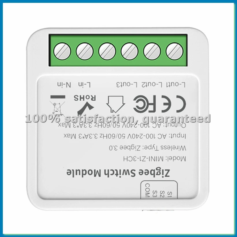 Tuya Zigbee 3 CH DIY Smart Switch 3-Way Control Light Relay Smart Life Wireless Remote Control Zigbee Switch Module-A07G