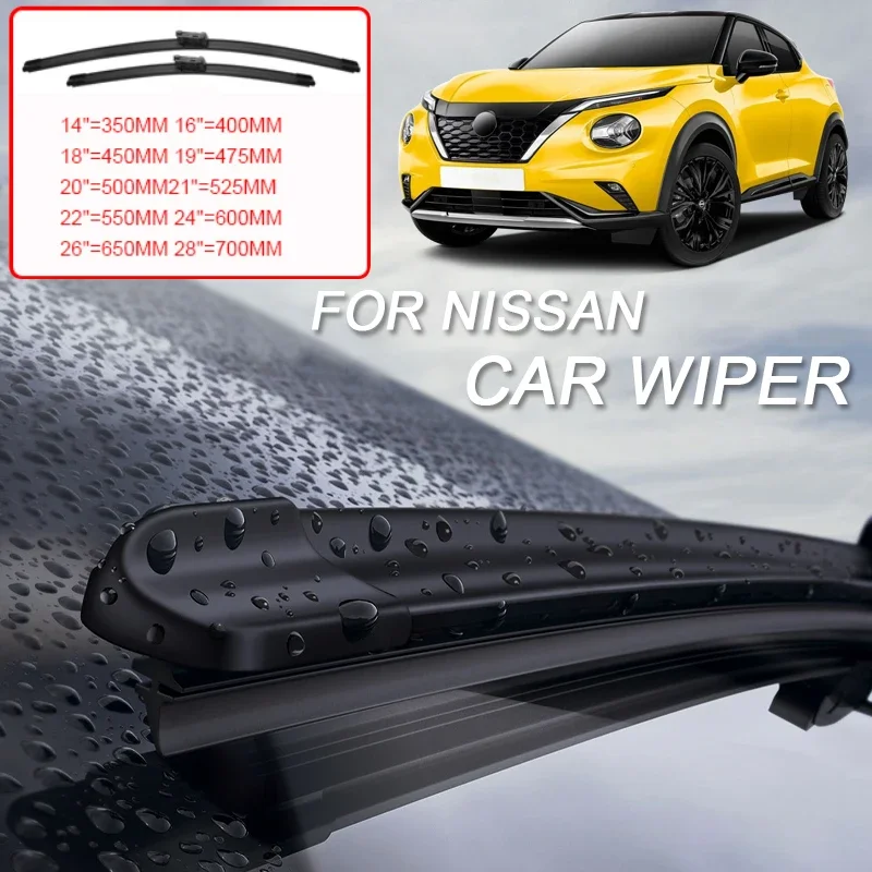 

2PCS For NISSAN Altima ARIYA JUKE LEAF MARCH MICRA NOTE NV200 SENTRA VERSA Car Blade Windshield Rubber Wiper Auto Accessories