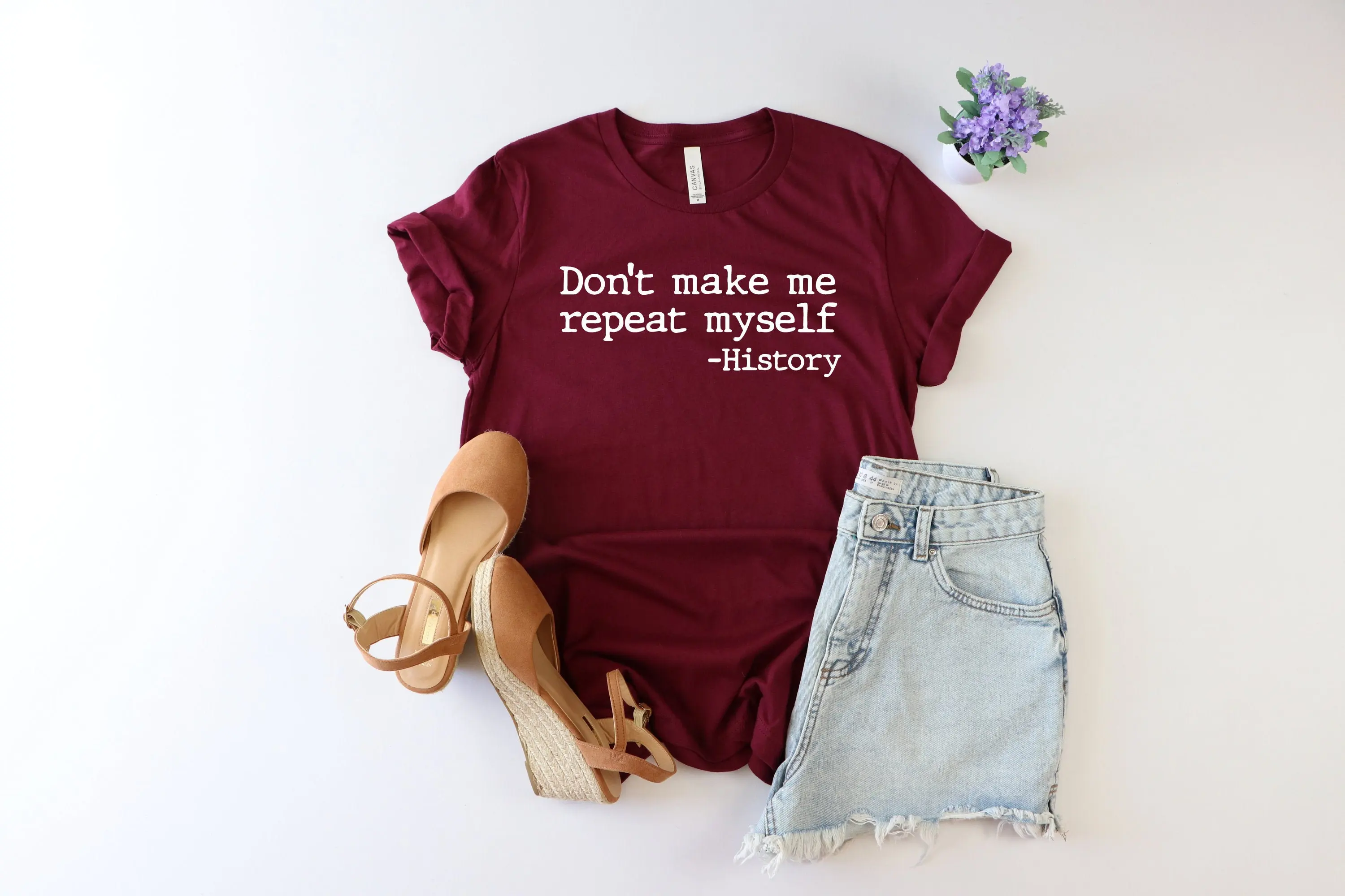 Don't Make Me Repeat Myself T Shirt Funny History Teacher shirts gifts day