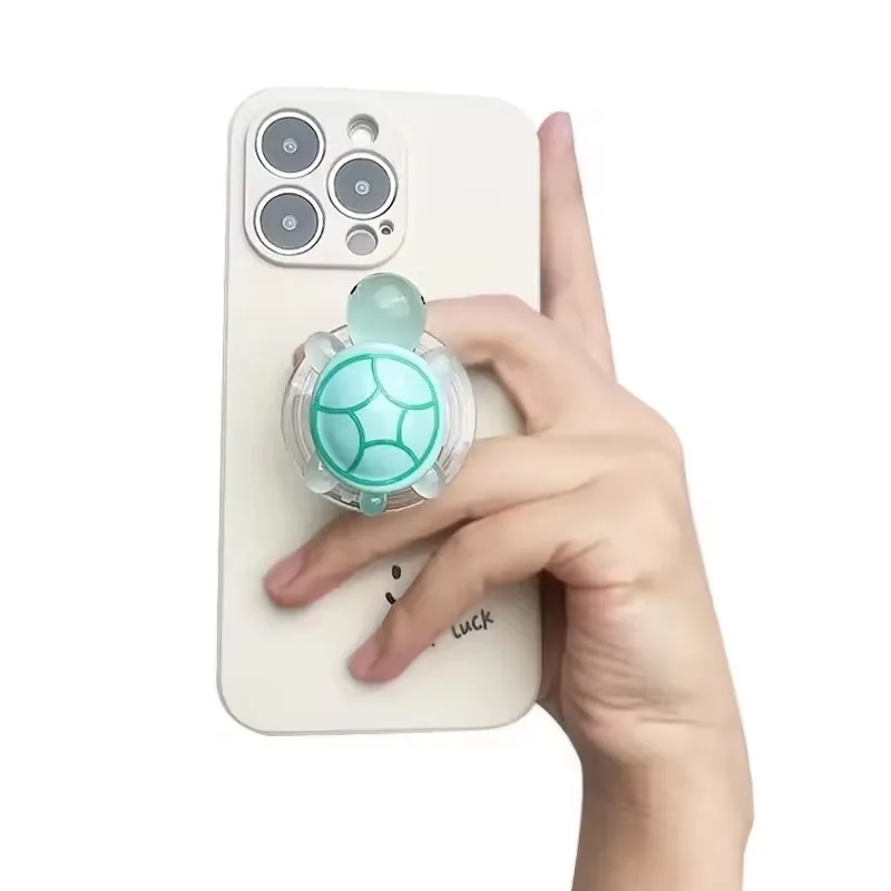 Support de téléphone tortue lumineuse coréenne, anneau de doigt Griptok, pour étuis iPhone Samsung, Support de prise Tok, cadeau pour fille