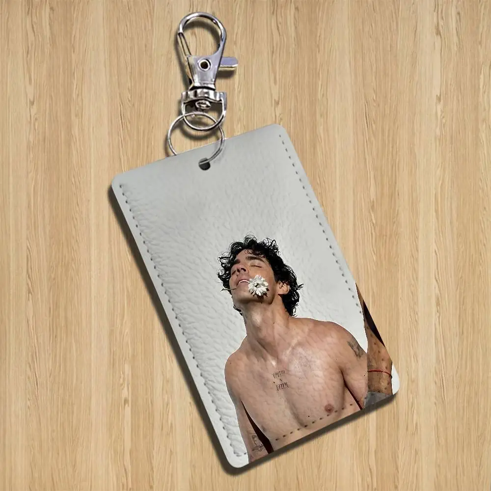 Close J-Jonas Brothers Art Rechteckiges Ausweishülle, Schlüsselanhänger, Zugangskartentasche, Schlüsselanhänger, Ring, Leder, Kartenhalter, Schlüsselanhänger, Zugang