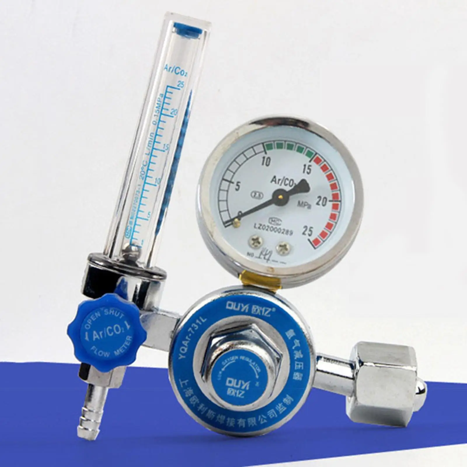Argon CO2 Mig Tig Flow Meter Flowmeter Gas Regulator Gauge Welding double