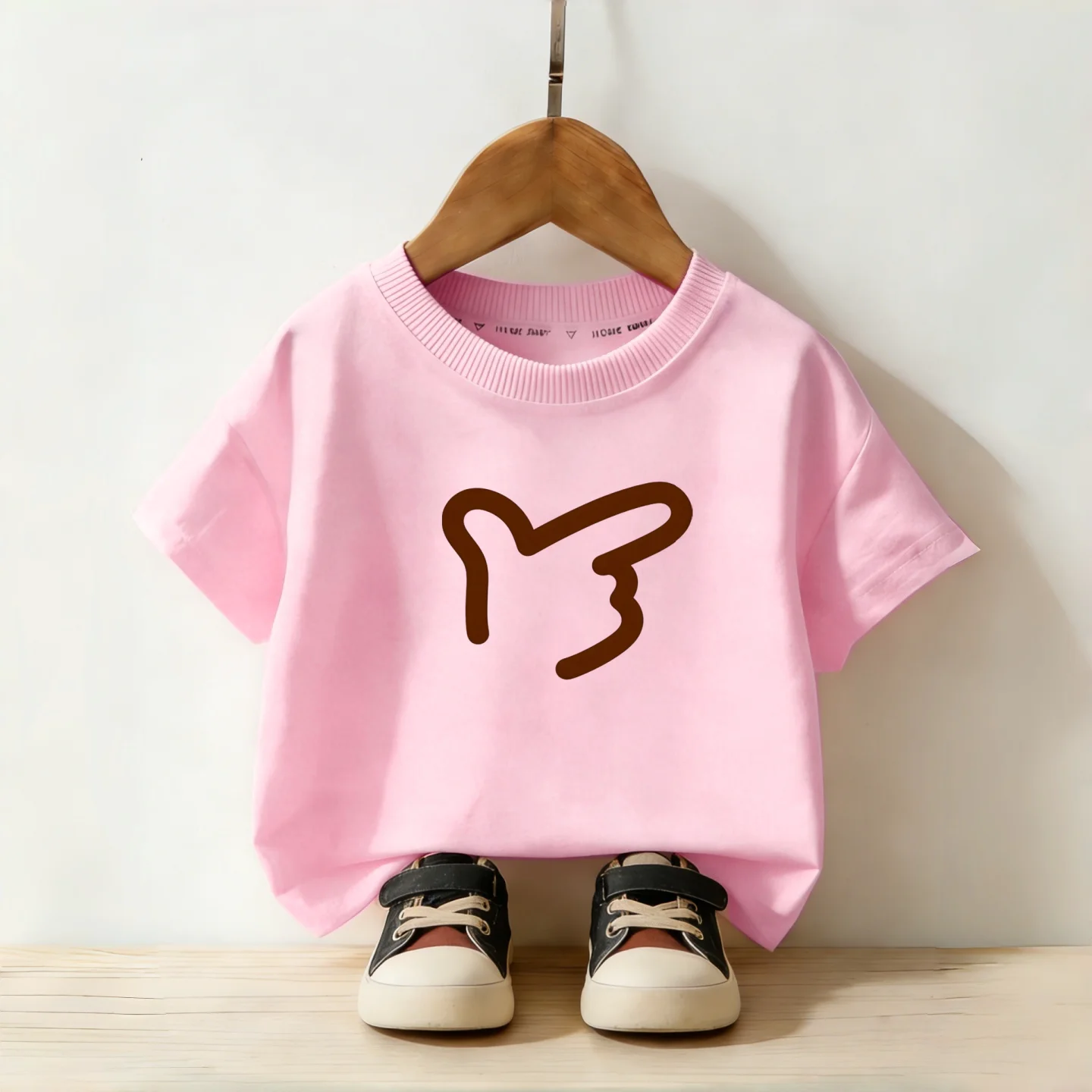 2026 New Boys' Fashion Cartoon T-Shirt, Pure Cotton Base Layer, Stylish and Trendy Summer Kids' Shirts
