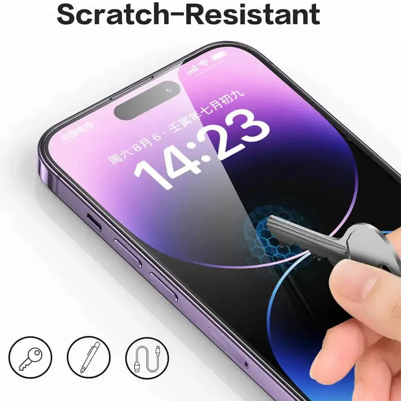 

Tempered Glass Screen Protector for iPhone 15 Pro Max Clear FilmAnti-Scratch HD 9H Hardness Easy Install case