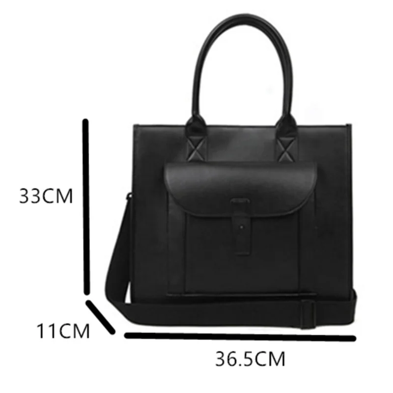 GAGACIA Fashion Men Handbag Large Capacity PU Leather Male Shoulder Bags Business 14\