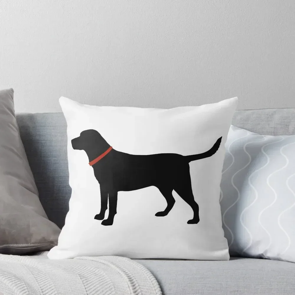 

Labrador Retriever, Black Lab Throw Pillow pillow cover christmas christmas cushions covers Pillow Decor