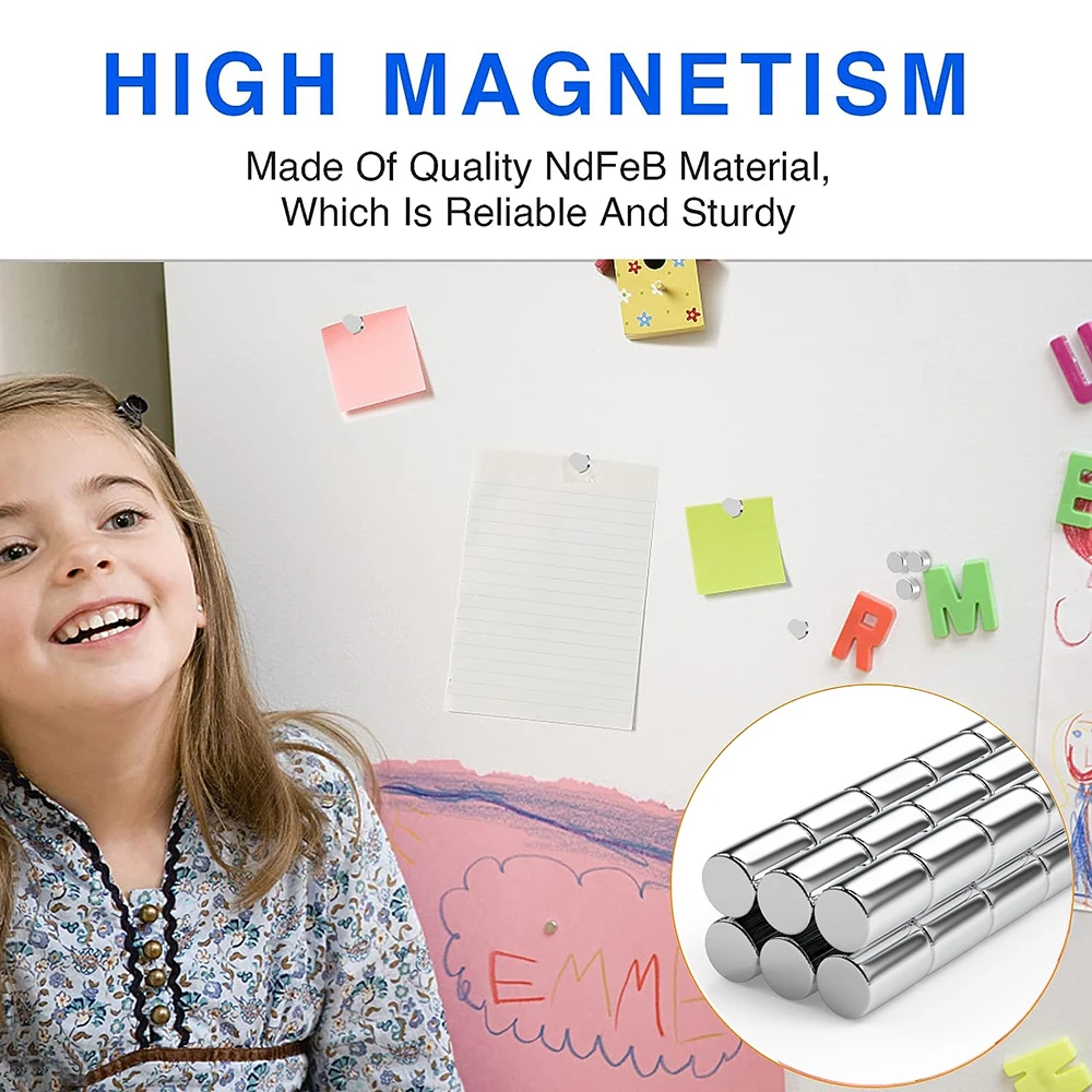  Neodymium Magnet 5x8 Small Round Magnet N35 5mm X 8mm Permanent NdFeB Super Strong Powerful Magnets Imans 5*8 20Pcs