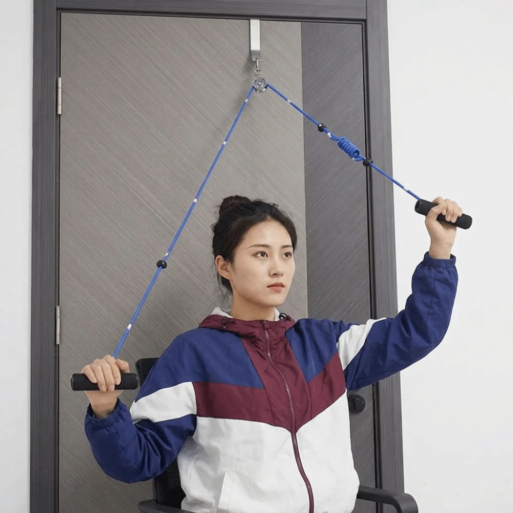 Over The Door Shoulder Exercise Pulley 2m Durable Shoulder Training Tool Stretching Exercise Door Anchor Mounted