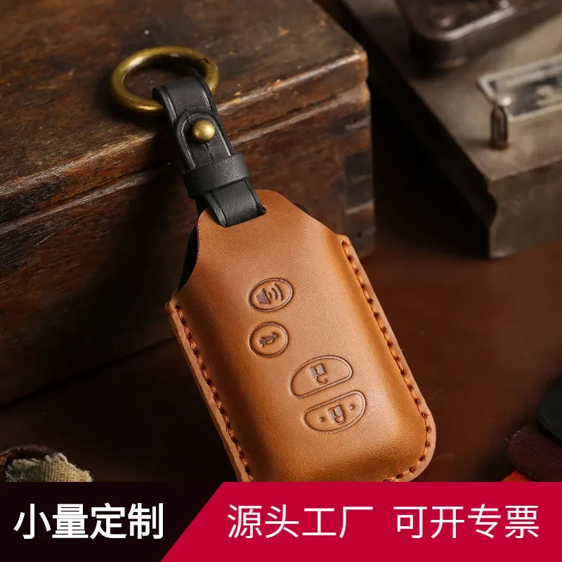 for Toyota Genuine Leather Key Cover for Old Highlander Land Cruiser Special Car Remote Control Shell Case