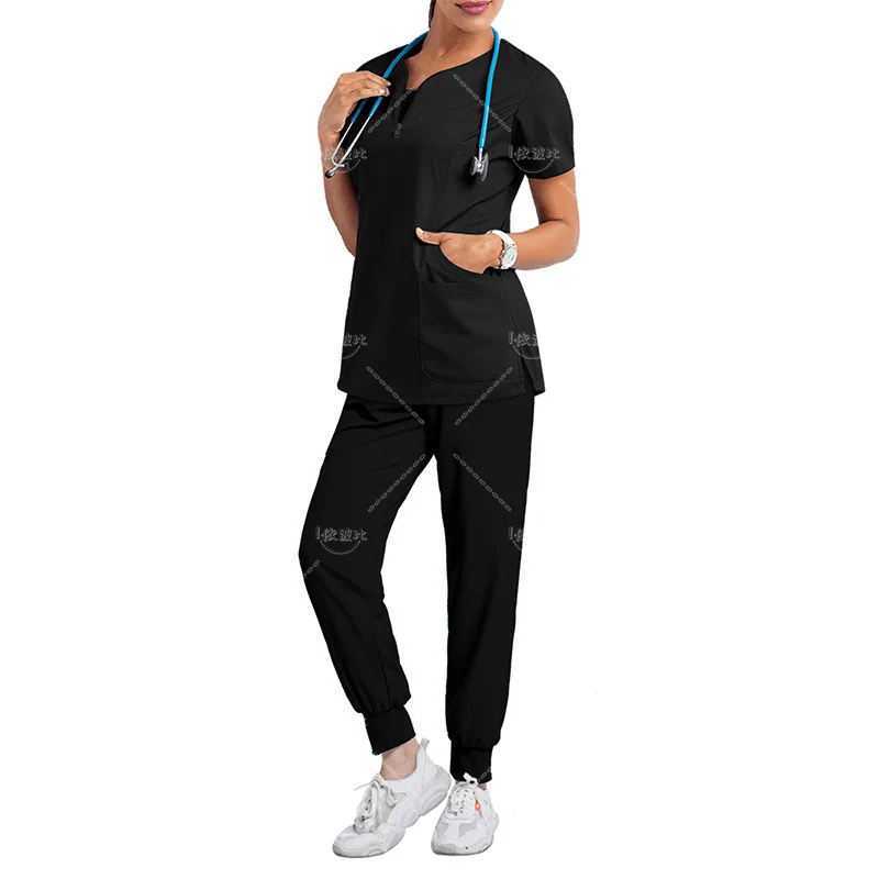 Veelkleurige Unisex Apotheek Met Korte Mouwen Verpleegkundige Uniform Ziekenhuisarts Werkkleding Orale Tandheelkundige Chirurgie Uniformen Medische Scrubs Sets