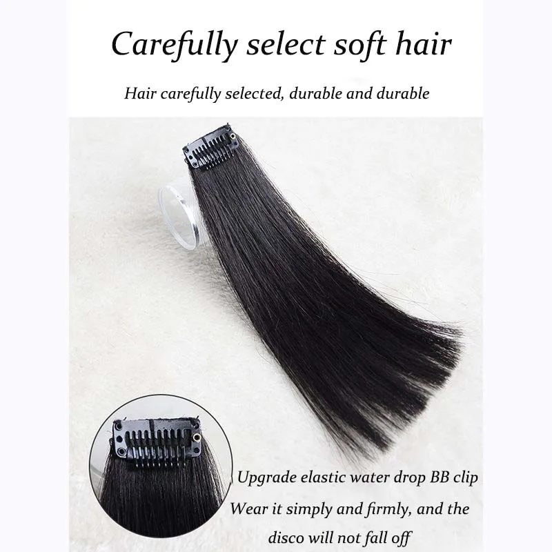 Synthetic Princess Cut Bangs Hairpiece False Bang Clip-In Bangs Extension Fake Fringe Invisible Clourse Hairpiece for Women