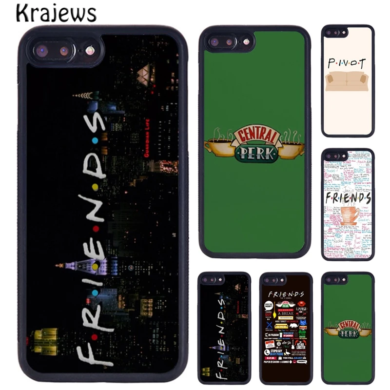 Krajews Friends Central Perk TV Sitcom Phone Case For iPhone 16 15 14 Plus 11 12 mini 13 Pro XR XS Max cover coque