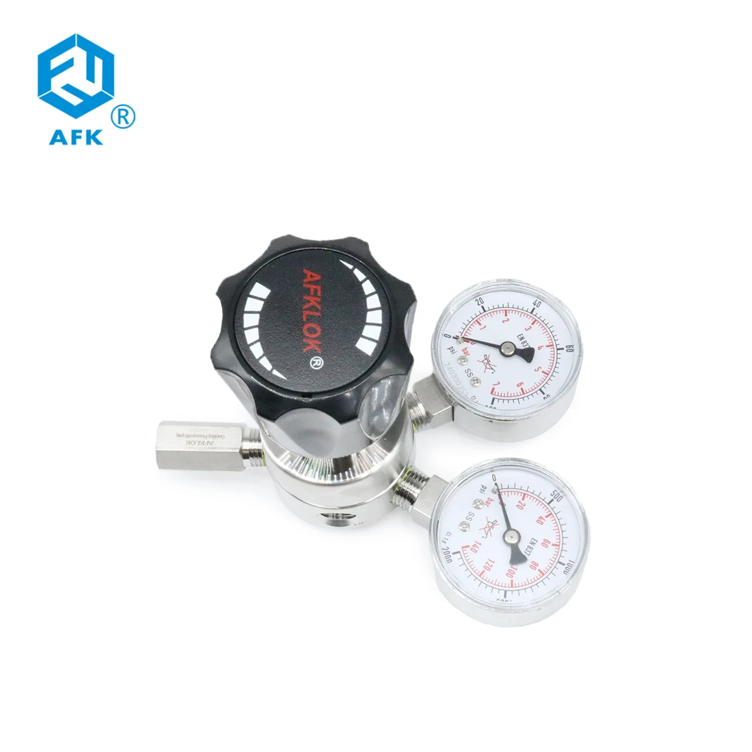 

50 Bar Pressure Regulator with Relief Valve 2000x100psi Outlet Pressure for Ammonia CO2 Hydrogen