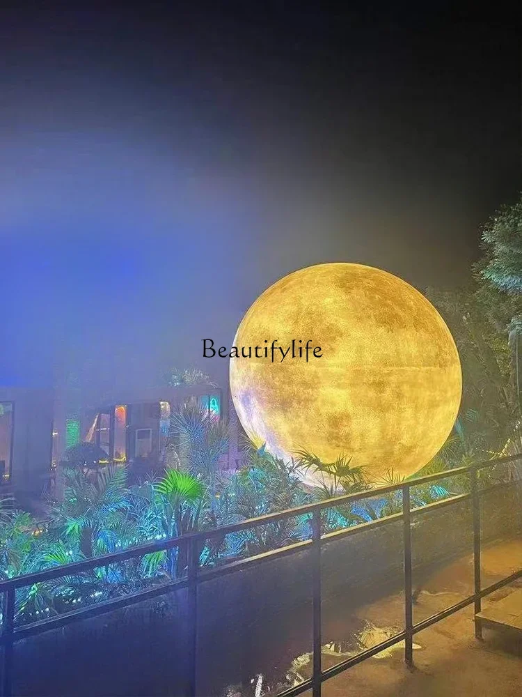 

LJYCreative Bar Planet Atmosphere Decorative Ball Sculpture Oversized Ornaments Luminous Objects