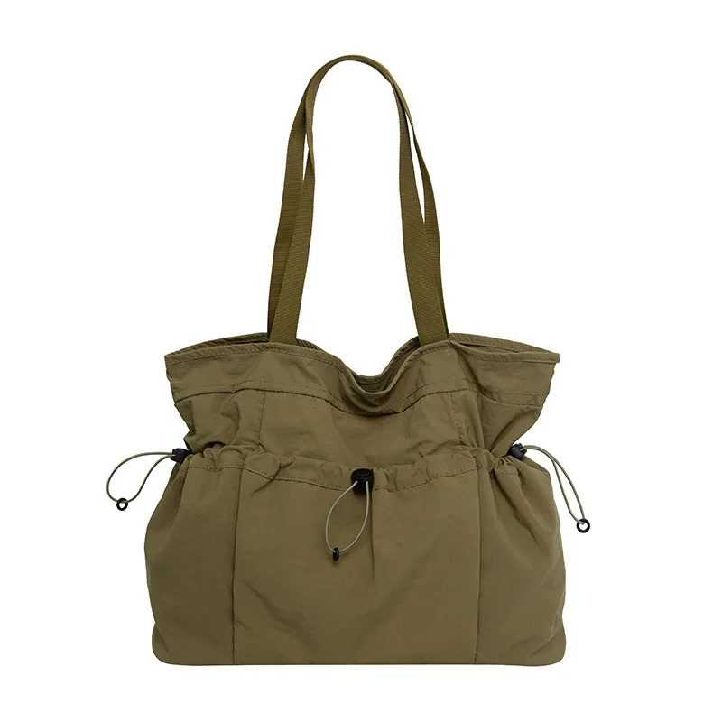 

Women's Lightweight Pleated Tote Bag - Large Capacity Crossbody Shoulder Bag for College Students Fashion Daily Essentials