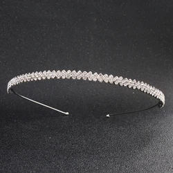 Fashion Rhinestone Bridal Tiara Headpiece Silver Color Crystal Wedding  Hair Accessories Women Birthday Party Rhinestone Crowns